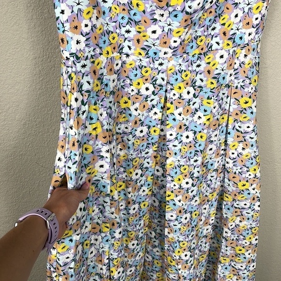 NWT Agua by Agua Bendita Mambo La Fania Lila Multicolor Floral Spring Sz L - Picture 7 of 16